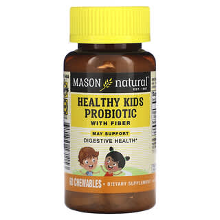 Mason Natural, Healthy Kids Probiotic with Fiber, 60 Chewables