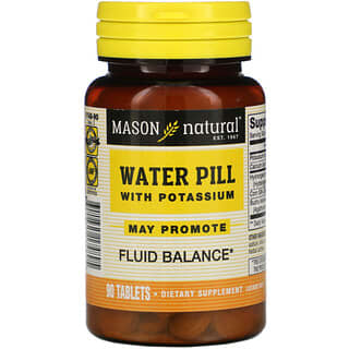 Mason Natural, حبة الماء مع البوتاسيوم، 90 قرص