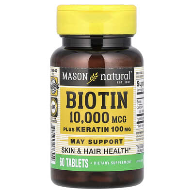 Mason Natural, Biovitamins Plus Keratin, 60 Tablets