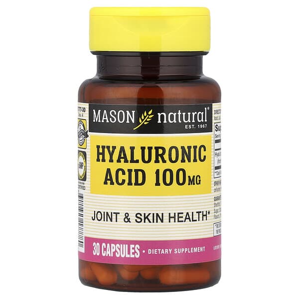 Mason Natural Hyaluronic Acid, 100 mg, 30 Capsules