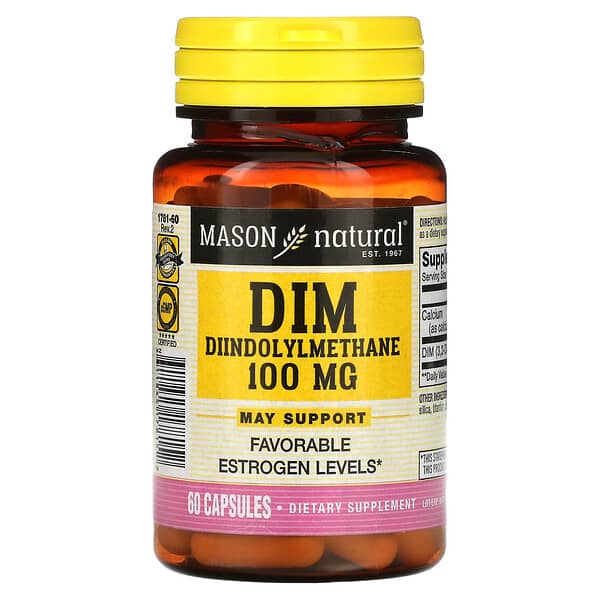 Mason Natural, DIMジインドリルメタン、100mg、60粒