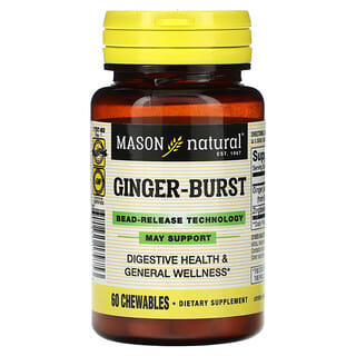 Mason Natural, Ráfaga de jengibre`` 60 comprimidos masticables