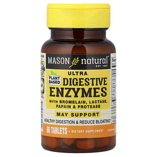 Mason Natural, 植物基超消化酶，60 片