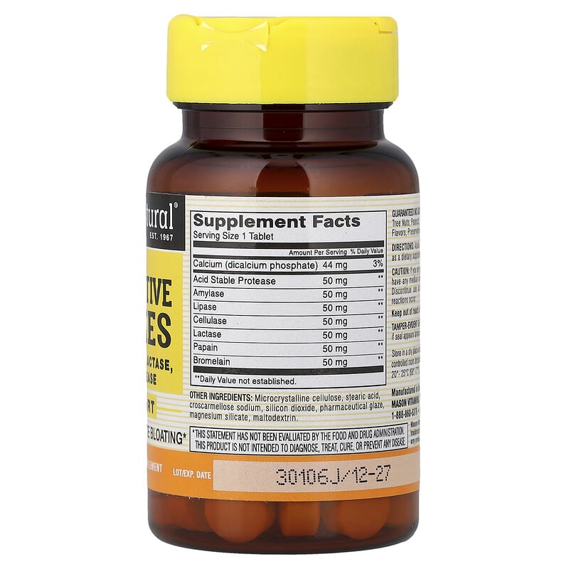 Plant-Based Ultra Digestive Enzymes, 60 Tablets