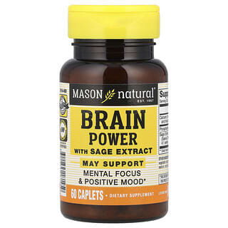 Mason Natural, Brain Power with Sage Extract, 60 Caplets