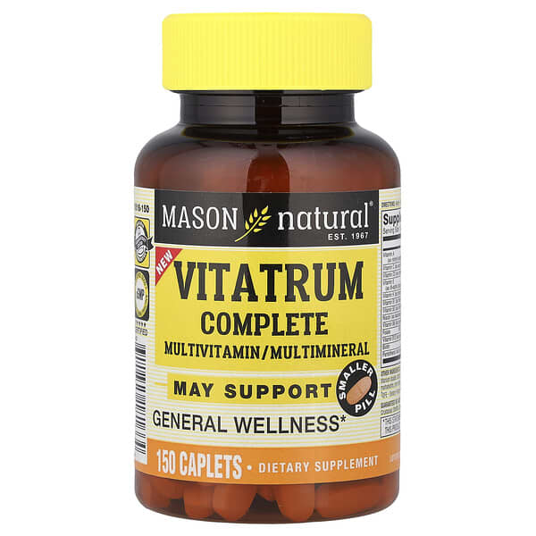 Mason Natural, Vitatrum Complete 종합비타민/멀티미네랄, 캡슐 150정