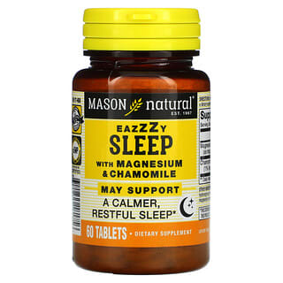 Mason Natural, Eazzzy Sleep с магнием и ромашкой, 60 таблеток
