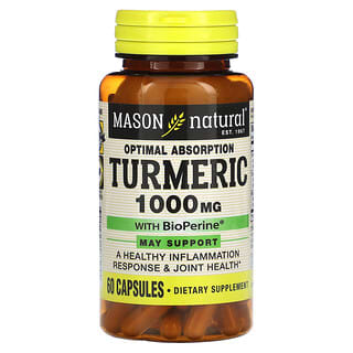 Mason Natural, Turmeric with BioPerine, 1,000 mg, 60 Capsules