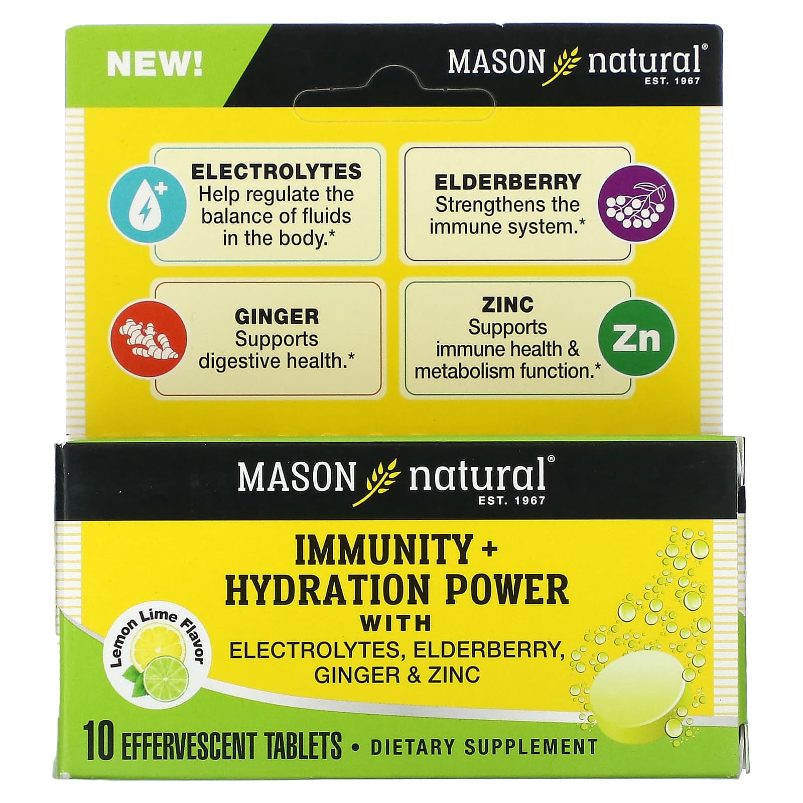 Mason Natural, Immunity + Hydration Power with Electrolytes, Elderberry