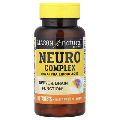 Mason Natural, Nerve Help Complex with Alpha Lipoic Acid, 100 Tablets