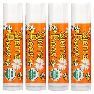 Sierra Bees, 有机润唇膏，蜜柑洋甘菊，4 支，每支 0.15 盎司（4.25 克）