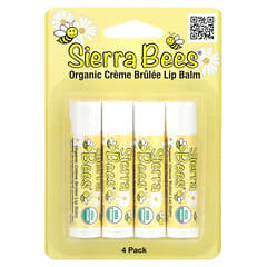 Sierra Bees, 有機潤唇膏，焦糖布丁，4支，每支0.15盎司（4.25克）