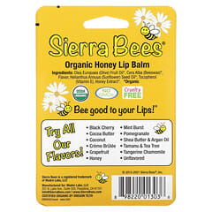 Sierra Bees, Organic Lip Balms, Honey, 4 Pack, 0.15 oz (4.25 g) Each