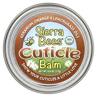 Sierra Bees, Bálsamo para Cuidado das Cutículas, Gerânio, Laranja e Capim-limão, 17 g (0,6 oz)