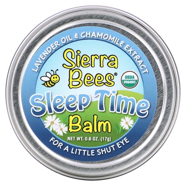 Sierra Bees‏, عبوة بلسم ما قبل النوم، الخزامى والبابونج، 0.6 أونصة (17 جم)