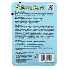 Sierra Bees, Chest Rub Balm, Eucalyptus & Peppermint, 0.6 oz (17 g)