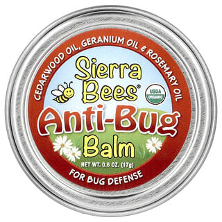 Sierra Bees, Balsam Anti-Bug Balm z olejkami z drzewa cedrowego, rozmarynu i pelargonii, 17 g