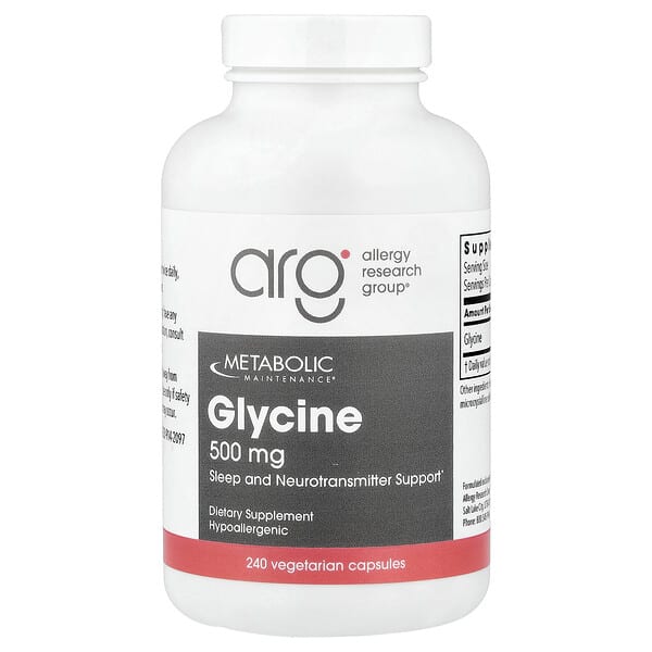 Metabolic Maintenance, 글라이신, 500mg, 캡슐 240정