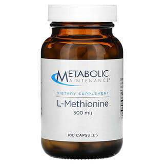 Metabolic Maintenance, L-metionina, 500 mg, 100 cápsulas