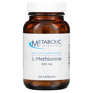Metabolic Maintenance (ميتابوليكا مانتينانس)‏, ل-ميثيونين، 500 ملجم، 100 كبسولة