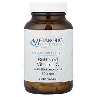 Metabolic Maintenance, Vitamina C regulada con bioflavonoides, 500 mg, 90 cápsulas