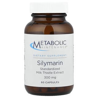 Metabolic Maintenance, Silmarina, Extrato de Cardo Mariano Padronizado, 300 mg, 60 cápsulas