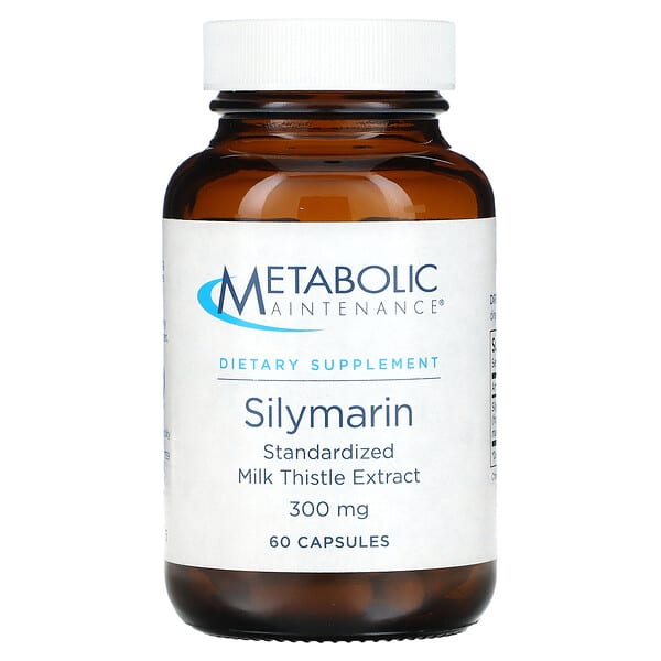 Metabolic Maintenance, Silimarina, Extracto Estandarizado de Cardo de Leche, 300 mg, 60 Capsulas