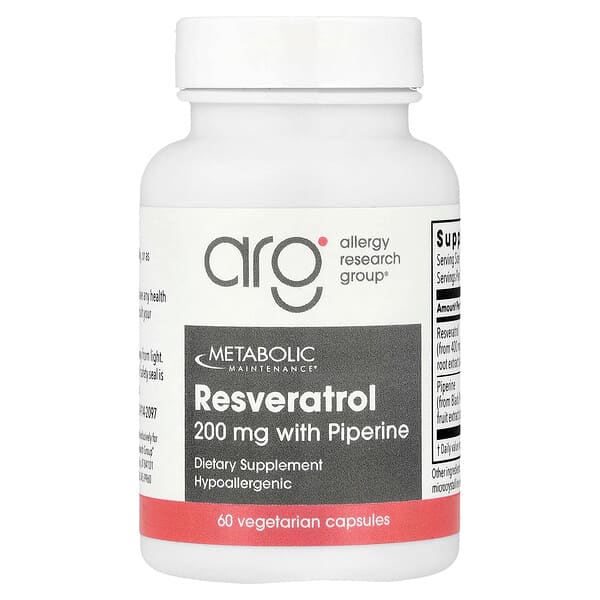 Metabolic Maintenance, Resveratrol with Piperine, 60 Vegetarian Capsules — product photo 1