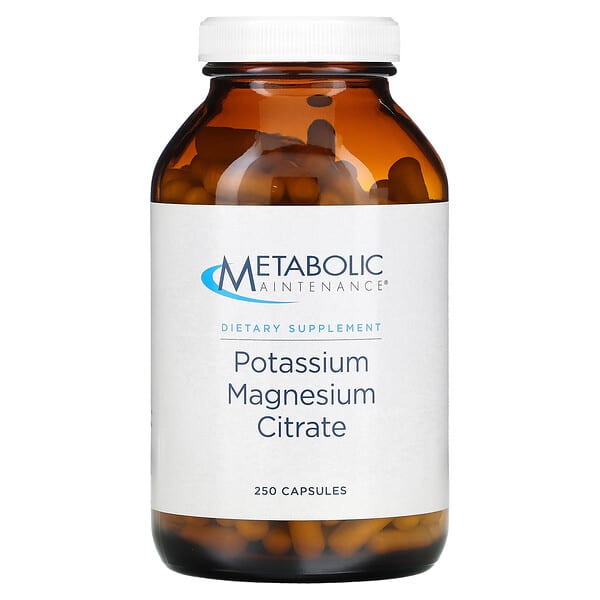 Metabolic Maintenance, Citrato de potasio y magnesio, 250 cápsulas