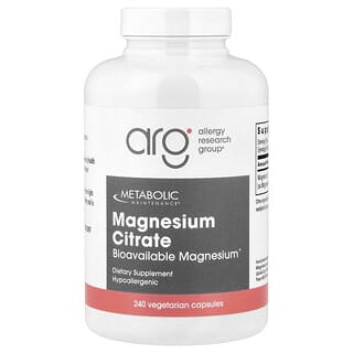 Metabolic Maintenance, Magnesiumcitrat, 240 vegetariska kapslar (150 mg per kapsel)