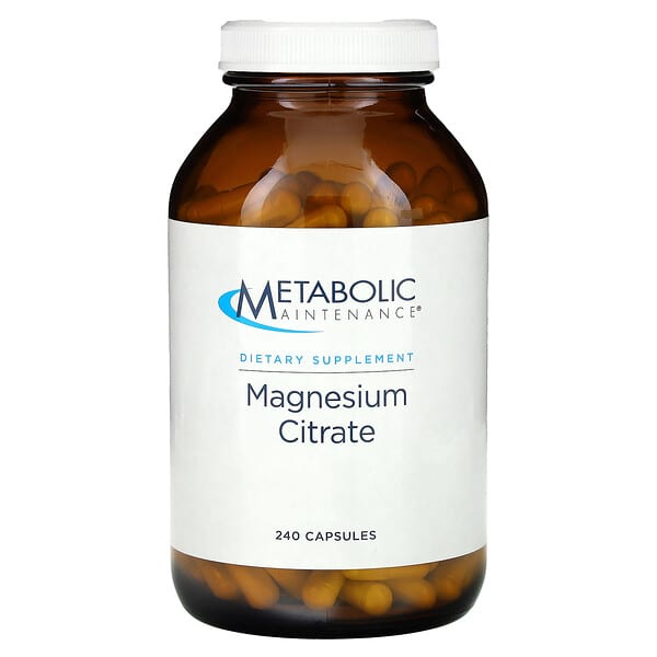 Metabolic Maintenance, Citrato de magnesio, 250 cápsulas