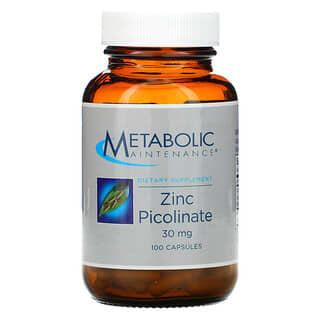 Metabolic Maintenance, Zinc Picolinate، 30 مجم، 100 كبسولة