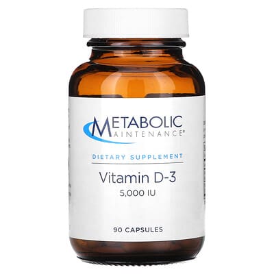 Metabolic Maintenance, Vitamin D-3, 5,000 IU, 90 Capsules