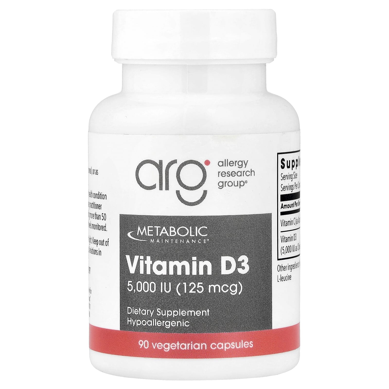 Metabolic Maintenance Vitamin D-3 – 90 gélules végétales de Metabolic Maintenance