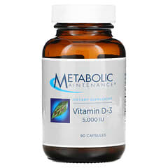 Metabolic Maintenance (ميتابوليكا مانتينانس)‏, فيتامين د-3 ، 5000 وحدة دولية، 90 كبسولة
