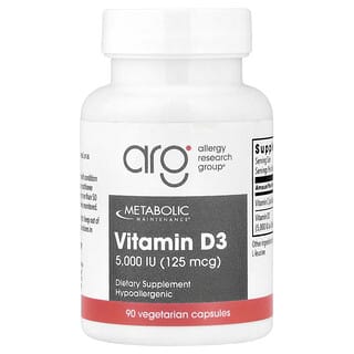 Metabolic Maintenance, Vitamina D-3, 5,000 UI, 90 cápsulas