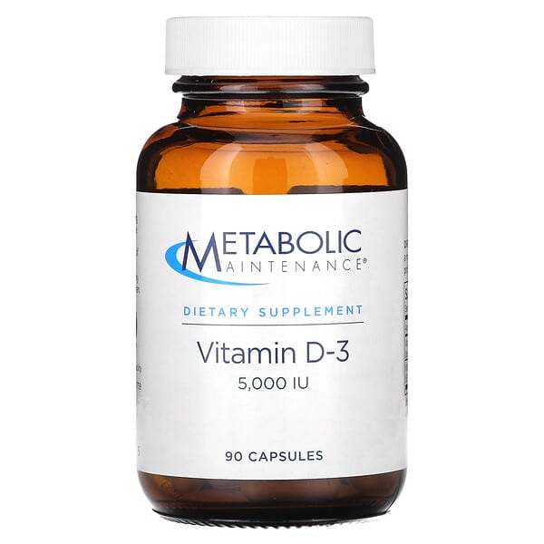 Metabolic Maintenance Vitamin D-3, 5000 IU, 90 Capsules