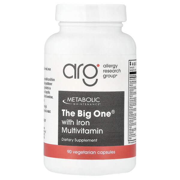 Metabolic Maintenance, Big One® 철분 종합비타민 함유, 베지 캡슐 90정