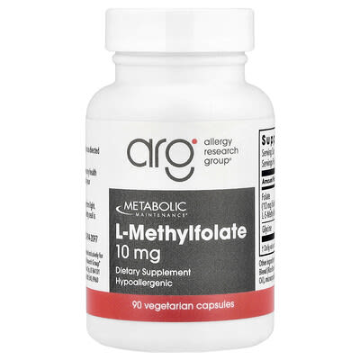 Metabolic Maintenance, L-Methyl folate, 10 mg, 90 Vegetarian Capsules