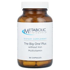 Metabolic Maintenance, The Big One Plus, Suplemento multivitamínico sin hierro, 90 cápsulas