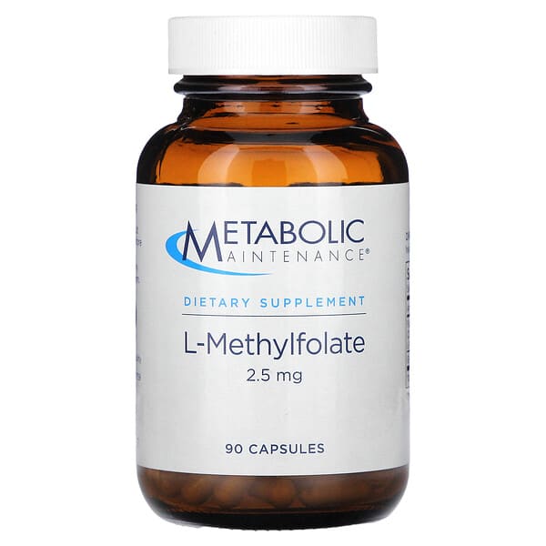 Metabolic Maintenance L-Methylfolate, 2.5 mg, 90 Capsules