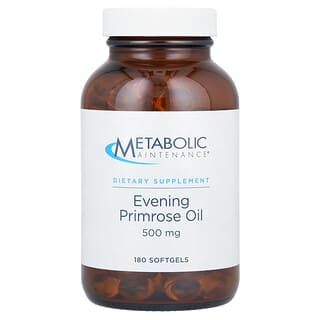 Metabolic Maintenance, Aceite de onagra, 500 mg, 180 cápsulas blandas