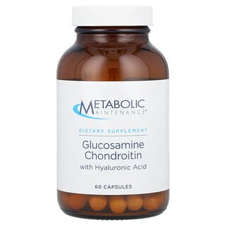 Metabolic Maintenance, Glucosamina y condroitina con ácido hialurónico, 60 cápsulas