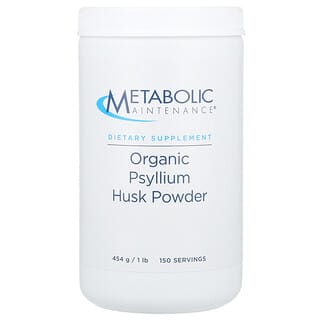 Metabolic Maintenance, Organic Psyllium Husk Powder, Bio-Flohsamenschalenpulver, 454 g (1 lb.)