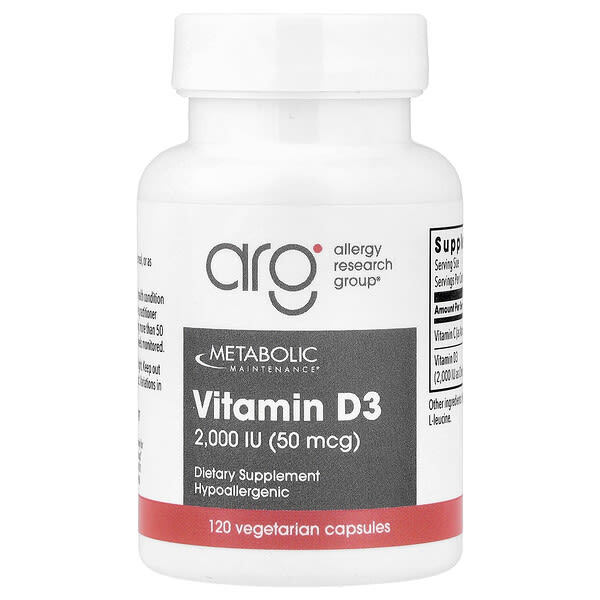 Metabolic Maintenance, 비타민D-3, 베지 캡슐 120정