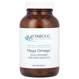 Metabolic Maintenance, Mega Ômega, Força Extra, 90 Cápsulas Softgel