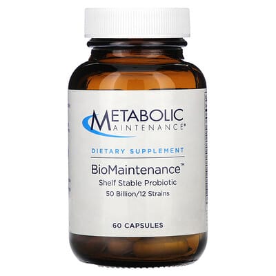 Metabolic Maintenance, BioMaintenance, Shelf-Stable Probiotic, 60 Capsules