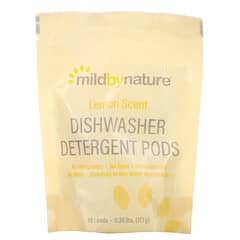 Mild By Nature, капсули з миючим засобом для автоматичних посудомийних машин, з ароматом лимону, 10 завантажень, 177 г (0,39 фунта, 6,24 унції)