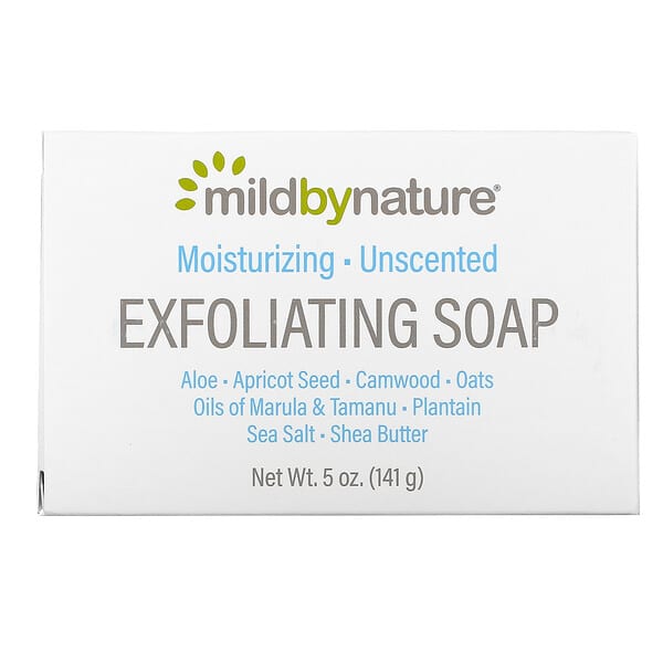 Mild By Nature, Exfoliating Bar Soap, Unscented, 5 oz (141 g)