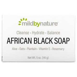 Mild By Nature, لوح صابون أسود أفريقي، بالشوفان وموز الجنة، 5 أونصة (141 جم)